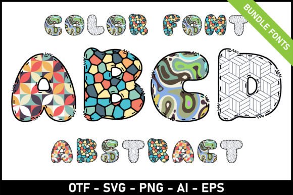 Abstract Bundle: Elevate Your Creative Projects with Playful Typography