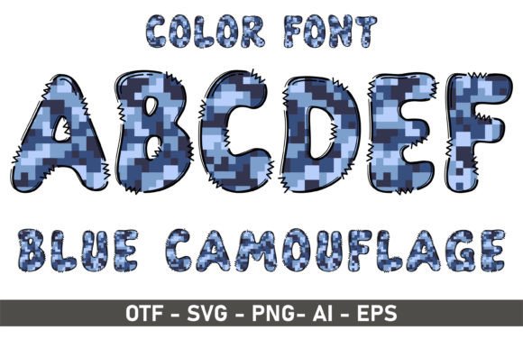 Blue Camouflage: A Dynamic Pattern for Modern Design