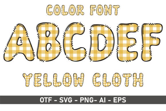 Creative Typography: The Yellow Cloth Font for Playful Design