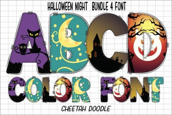 Halloween Night: A Spellbinding Set of Four Font Styles
