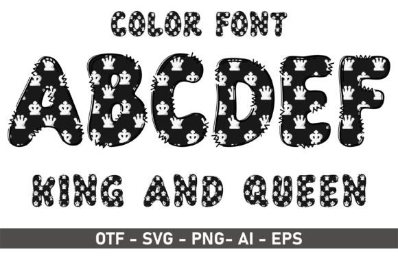 King and Queen Typography: Crafting Whimsical Visual Narratives