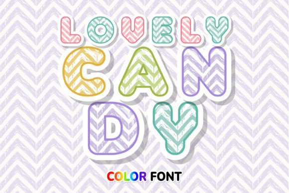 Lovely Candy: A Color Font with Zigzag Charm