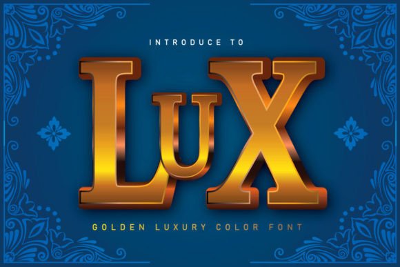 Lux: The Golden Contemporary Color Font