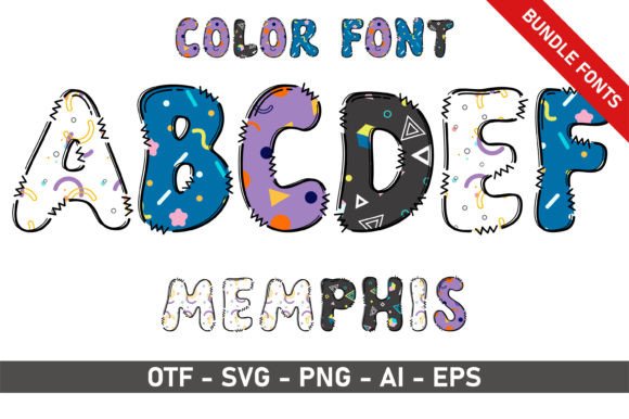 Memphis Bundle: Vibrant Fonts for Creative Design Projects