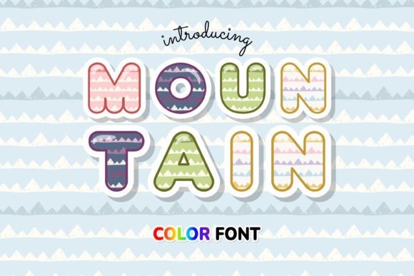 Mountain: A Zig Zag Pattern Color Font for Dynamic Design
