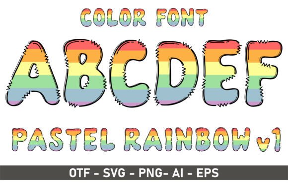 Pastel Rainbow: Elevate Your Visual Design with Soothing Color Typography