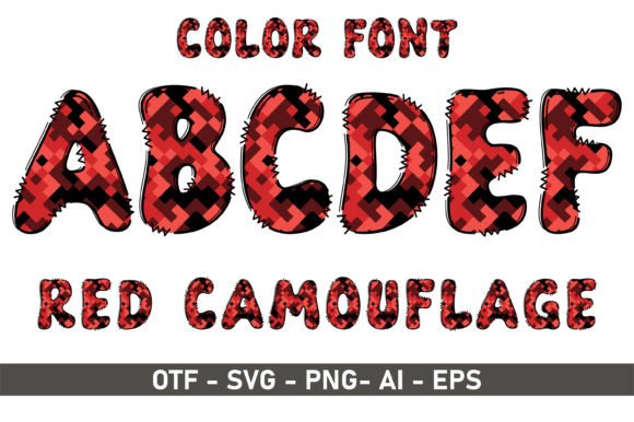 Red Camouflage: A Bold Graphic Design Element