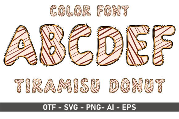 Tiramisu Donut: A Sweet Treat for Creative Typography