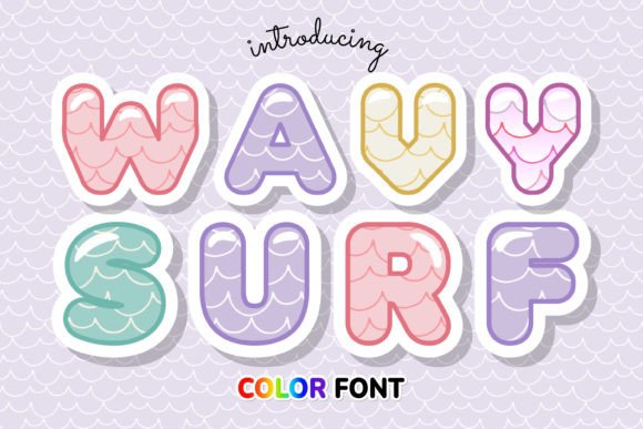 Wavy Surf: Elevate Your Designs with a Dynamic Color Font